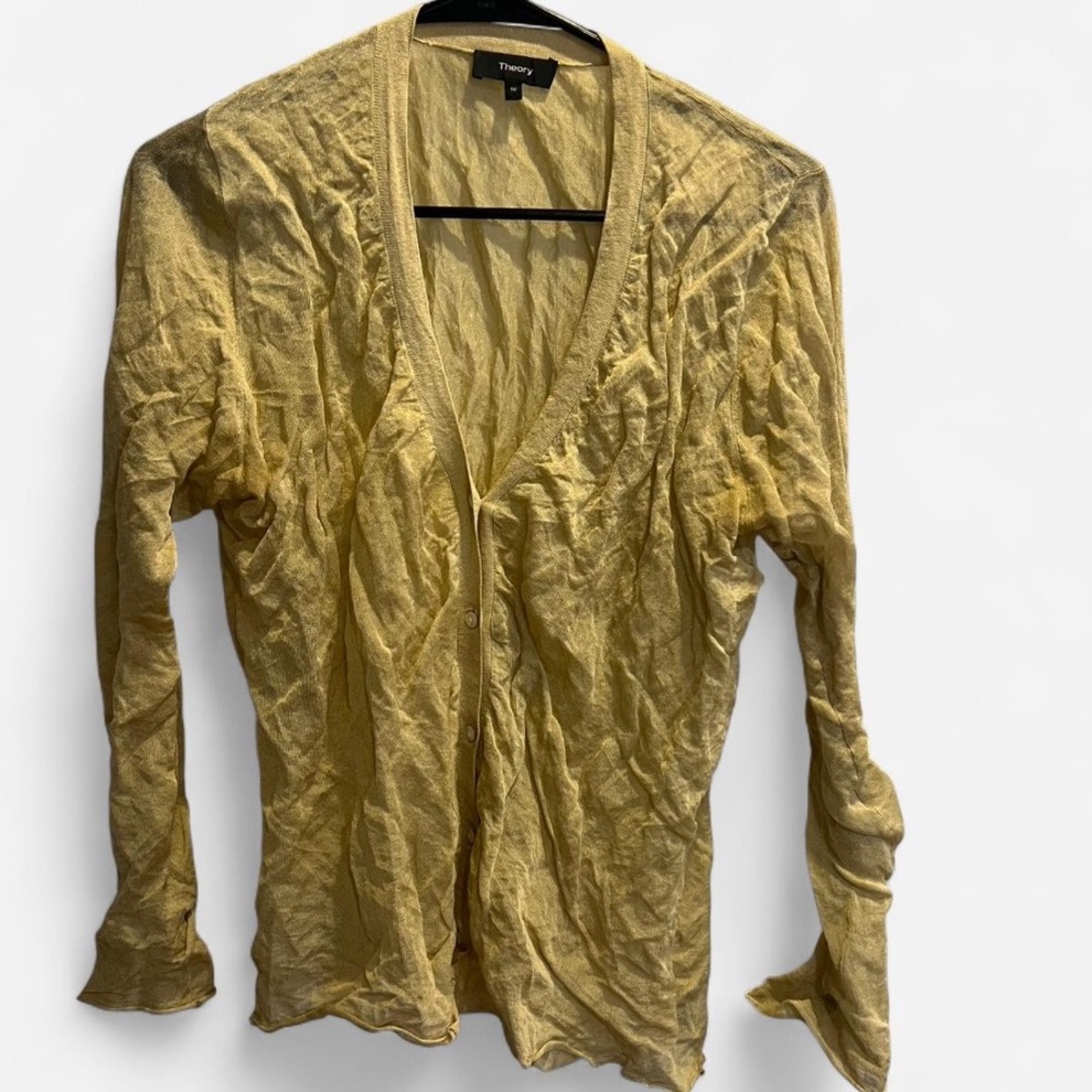 Theory Yellow Cardigan